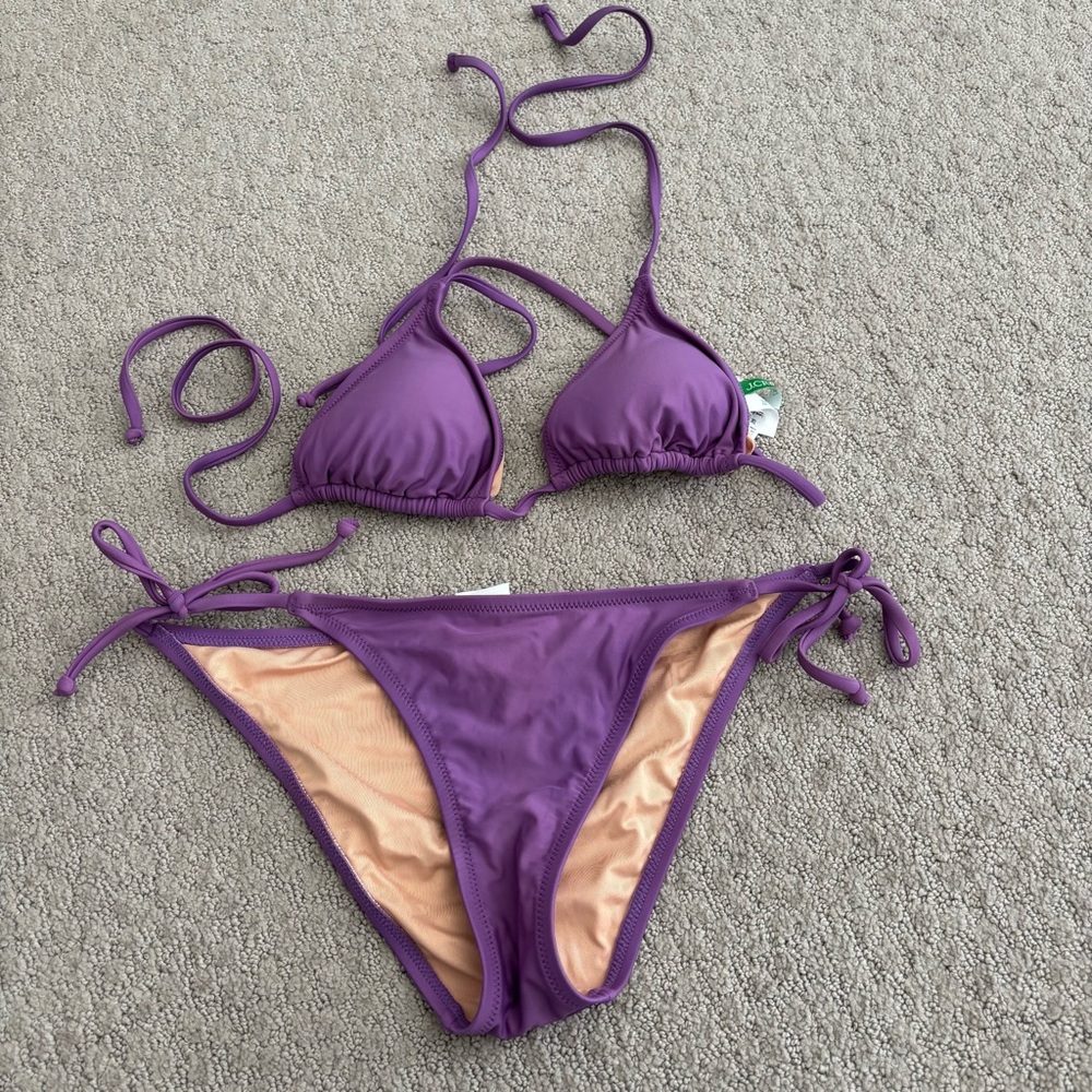 Jcrew String Bikini in Viola - Size S